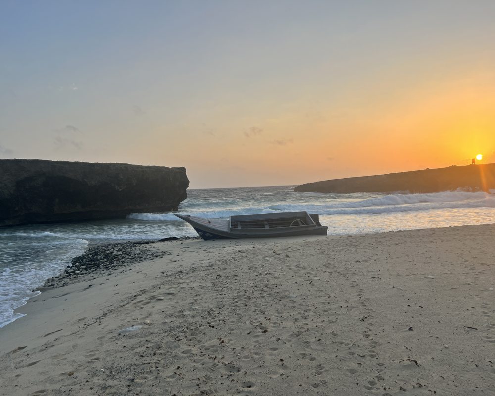 Hiking to the Natural Pool Conchi during sunrise in Aruba